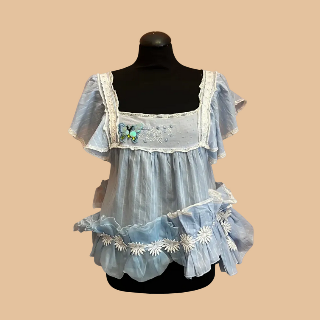 Blue Butterfly  Top Re-Jàvu
