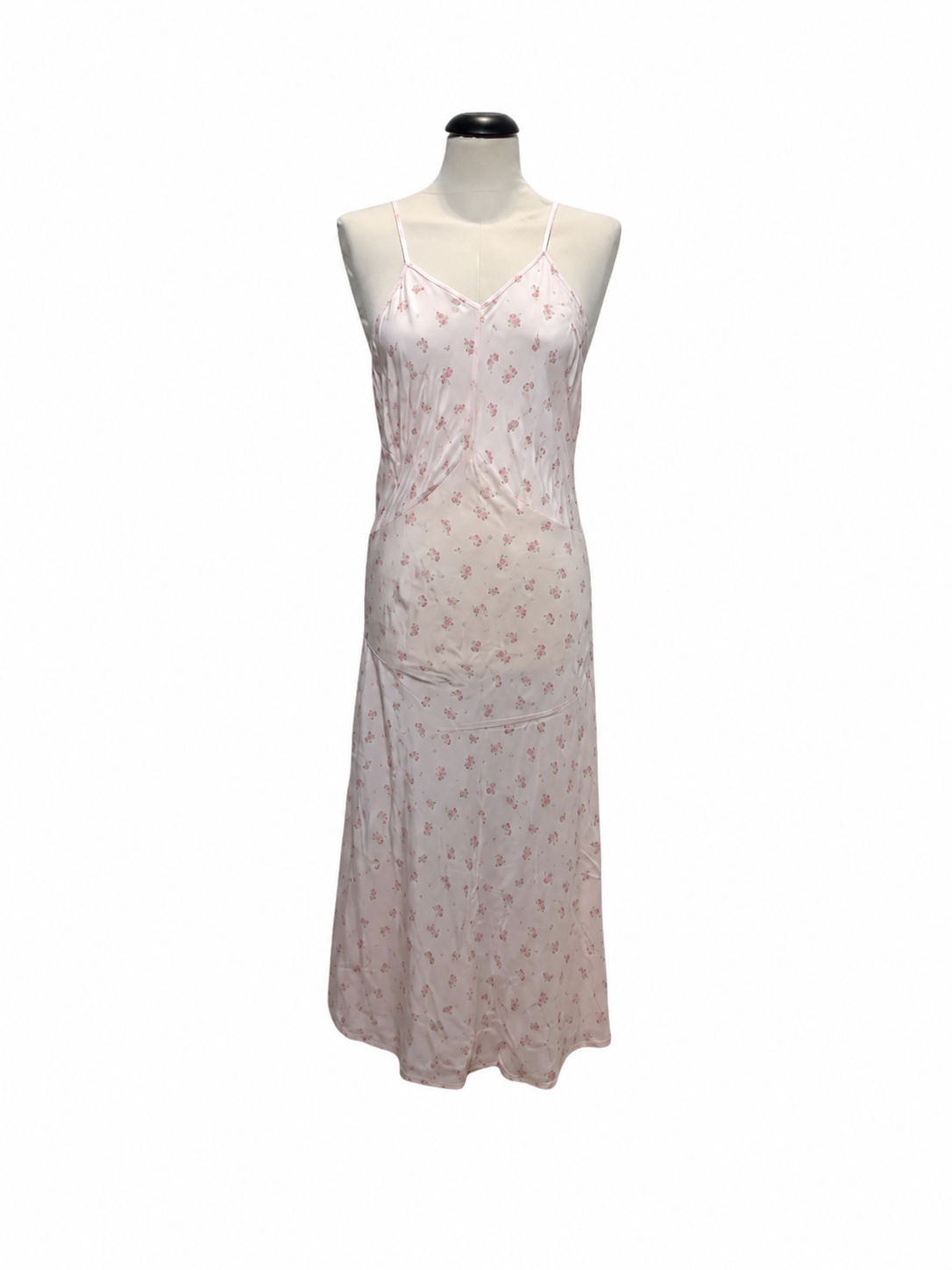 Sottoveste in seta rosa a fiori anni ’60