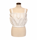 Top vintage in cotone ricamato