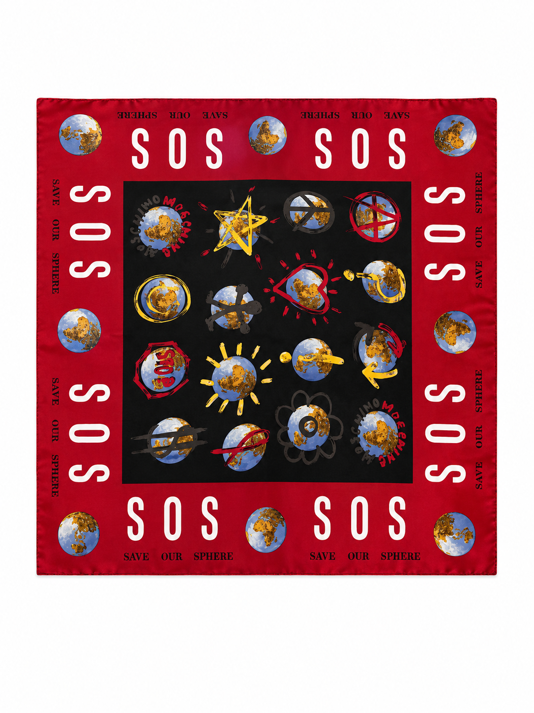 Foulard Moschino " Save our sphere"