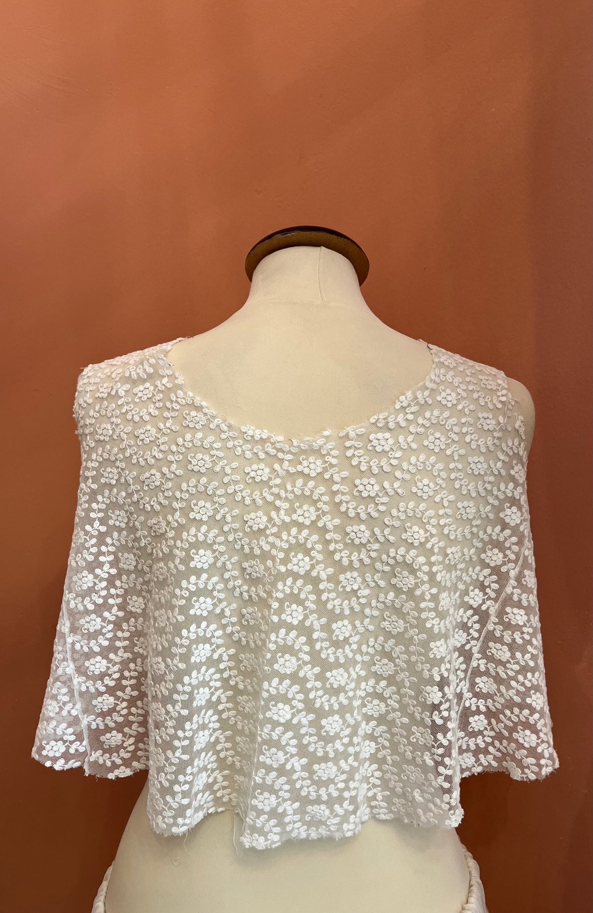 Antique Embroidered Tulle Vest