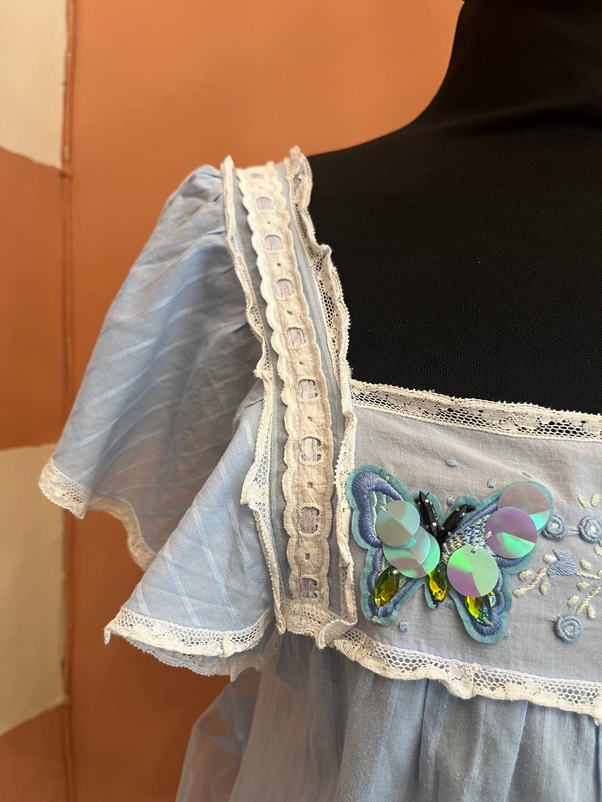 Blue Butterfly  Top Re-Jàvu
