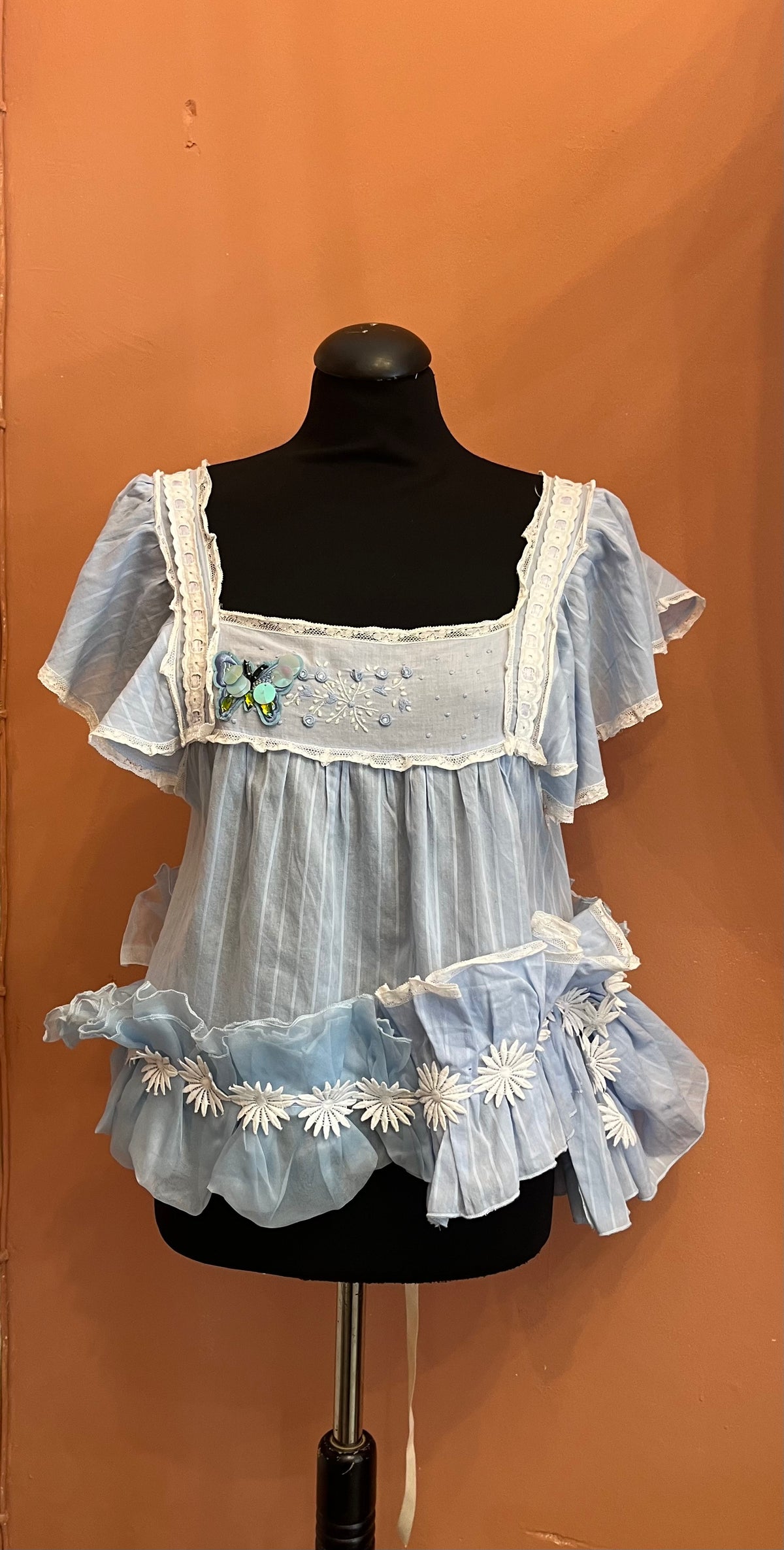 Blue Butterfly  Top Re-Jàvu
