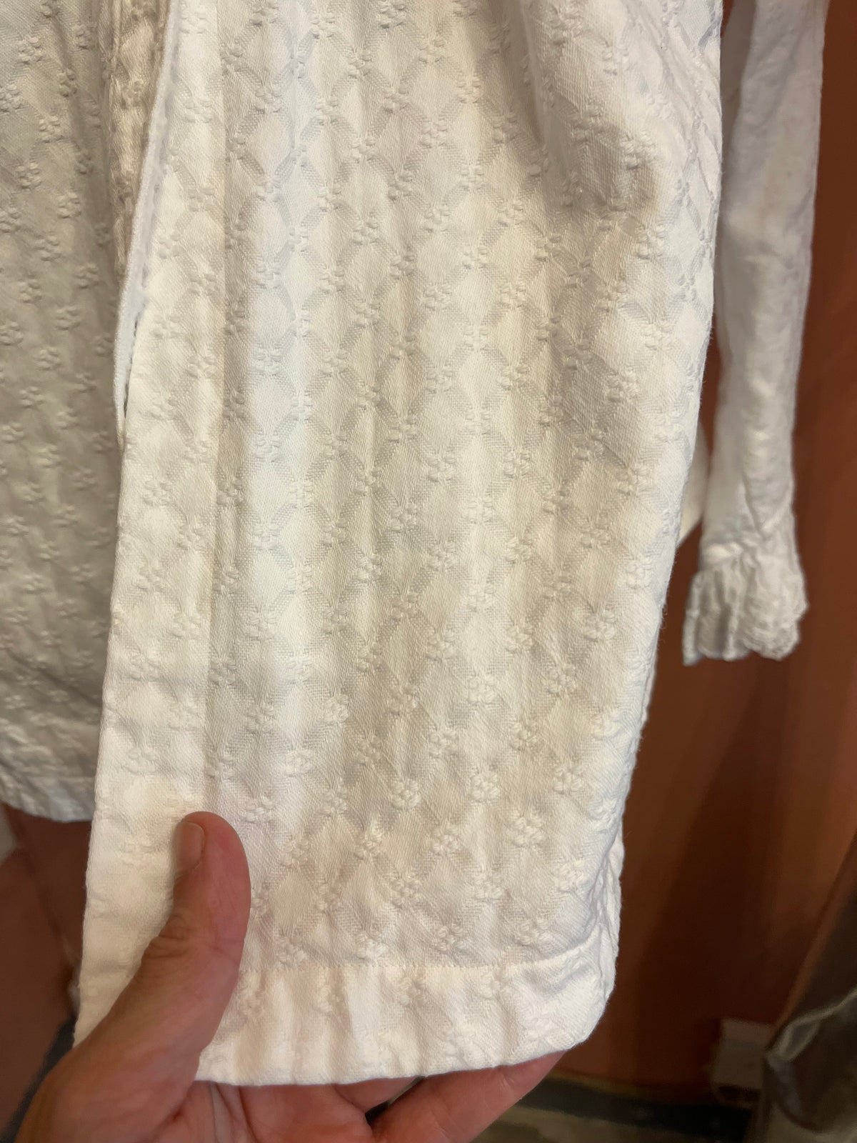 Edwardian White Cotton Piqué Blouse