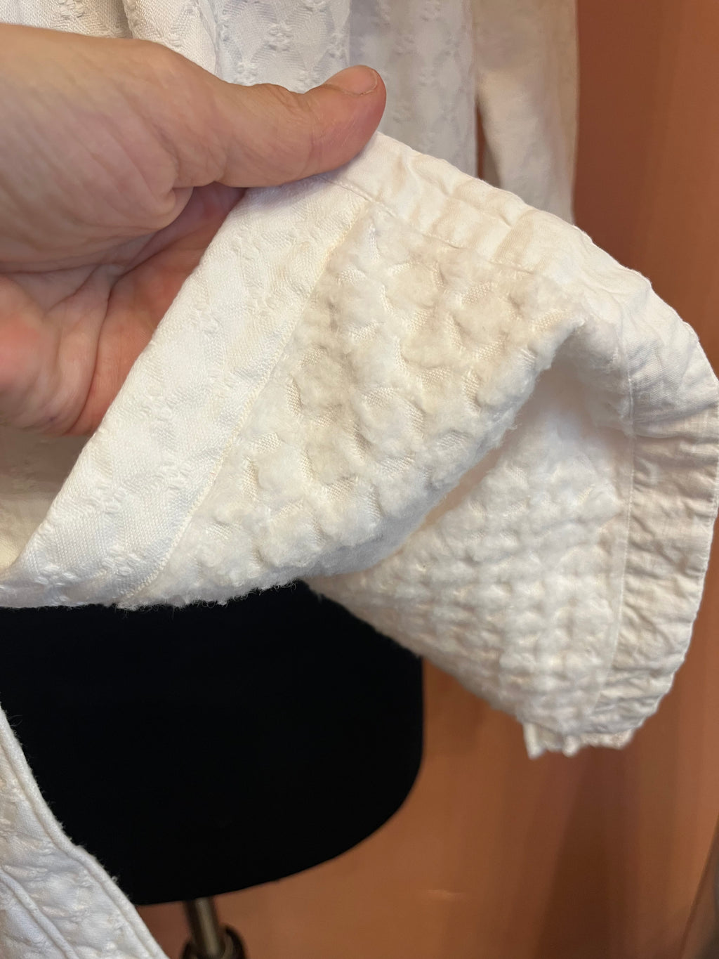 Edwardian White Cotton Piqué Blouse