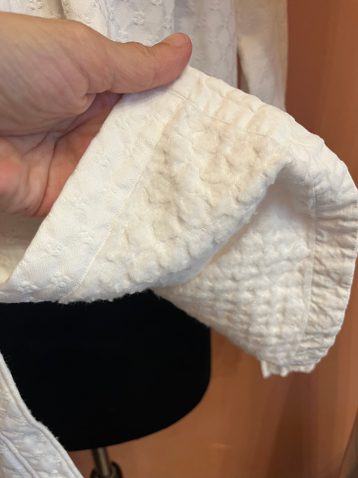 Edwardian White Cotton Piqué Blouse