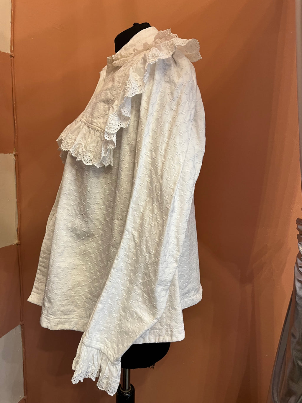 Edwardian White Cotton Piqué Blouse