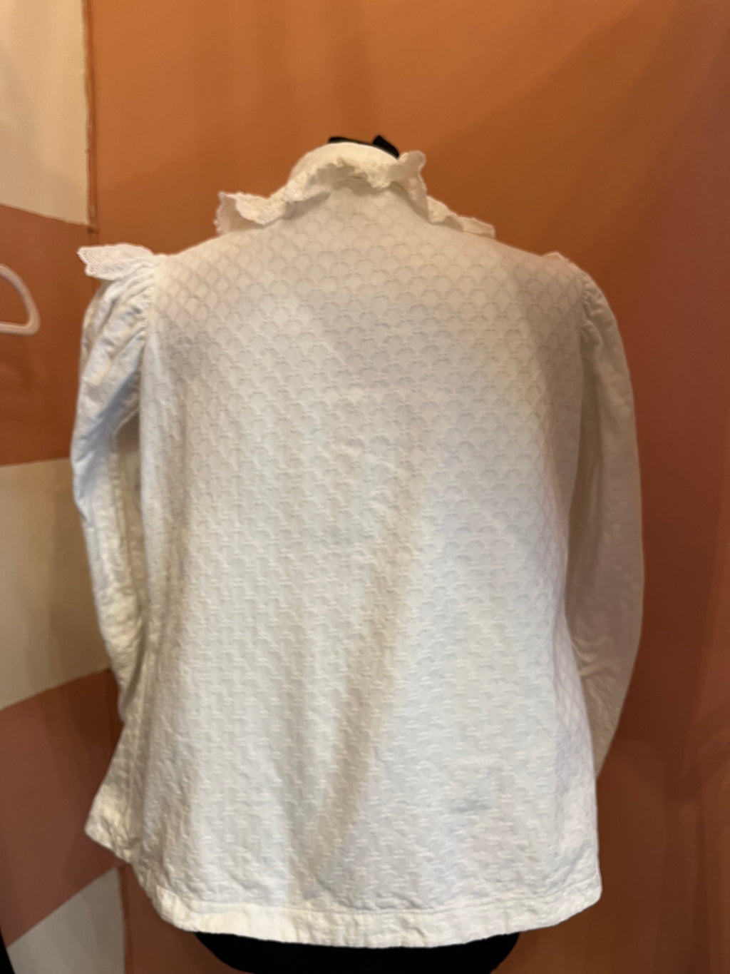 Edwardian White Cotton Piqué Blouse