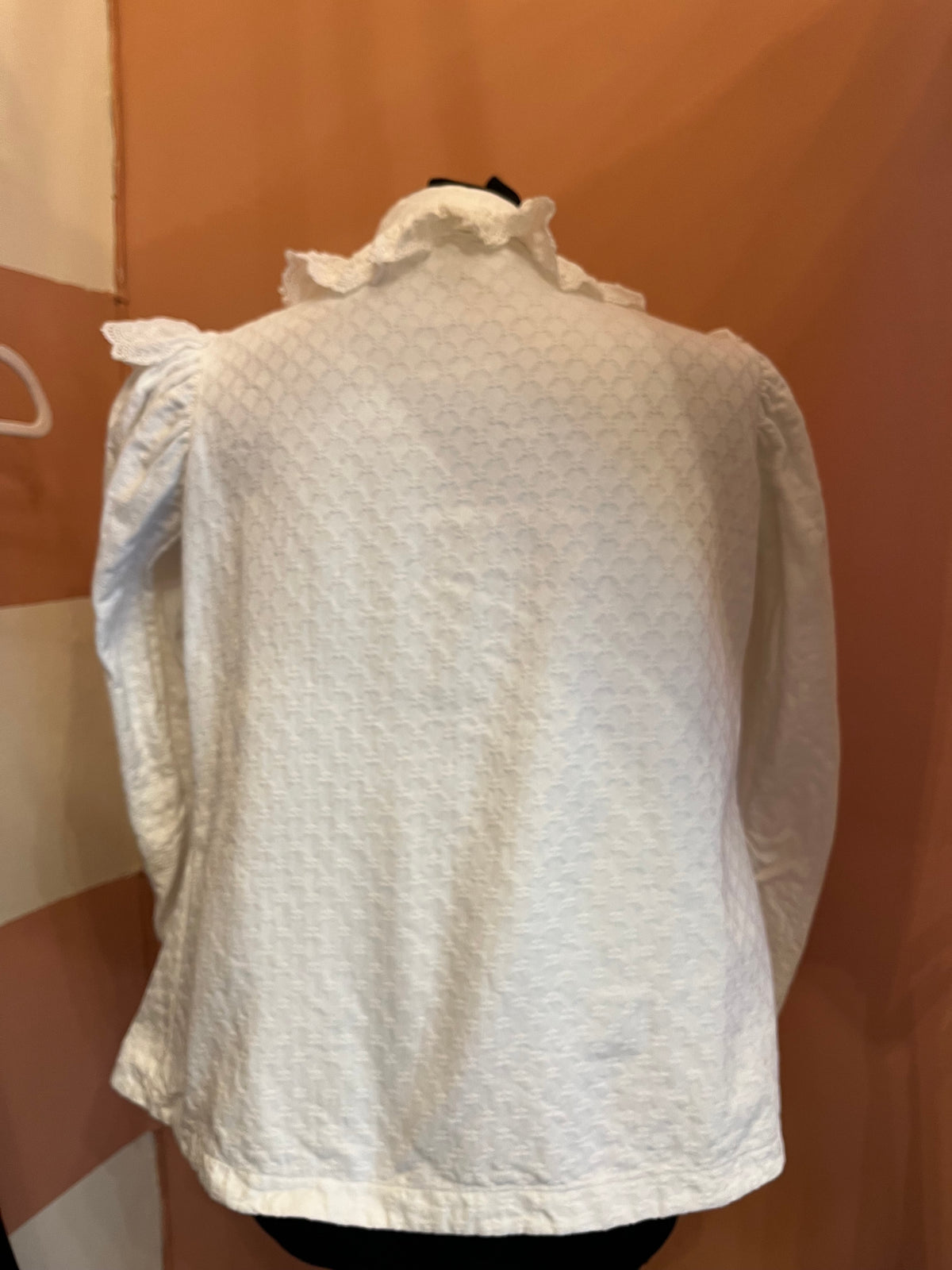 Edwardian White Cotton Piqué Blouse