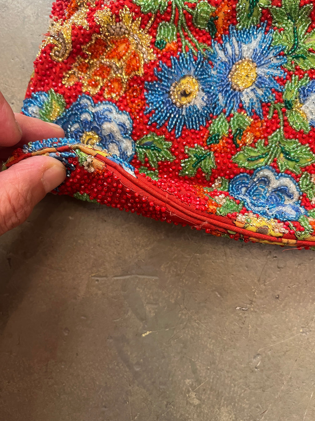 Clutch ricamata Pirovano, 1960s