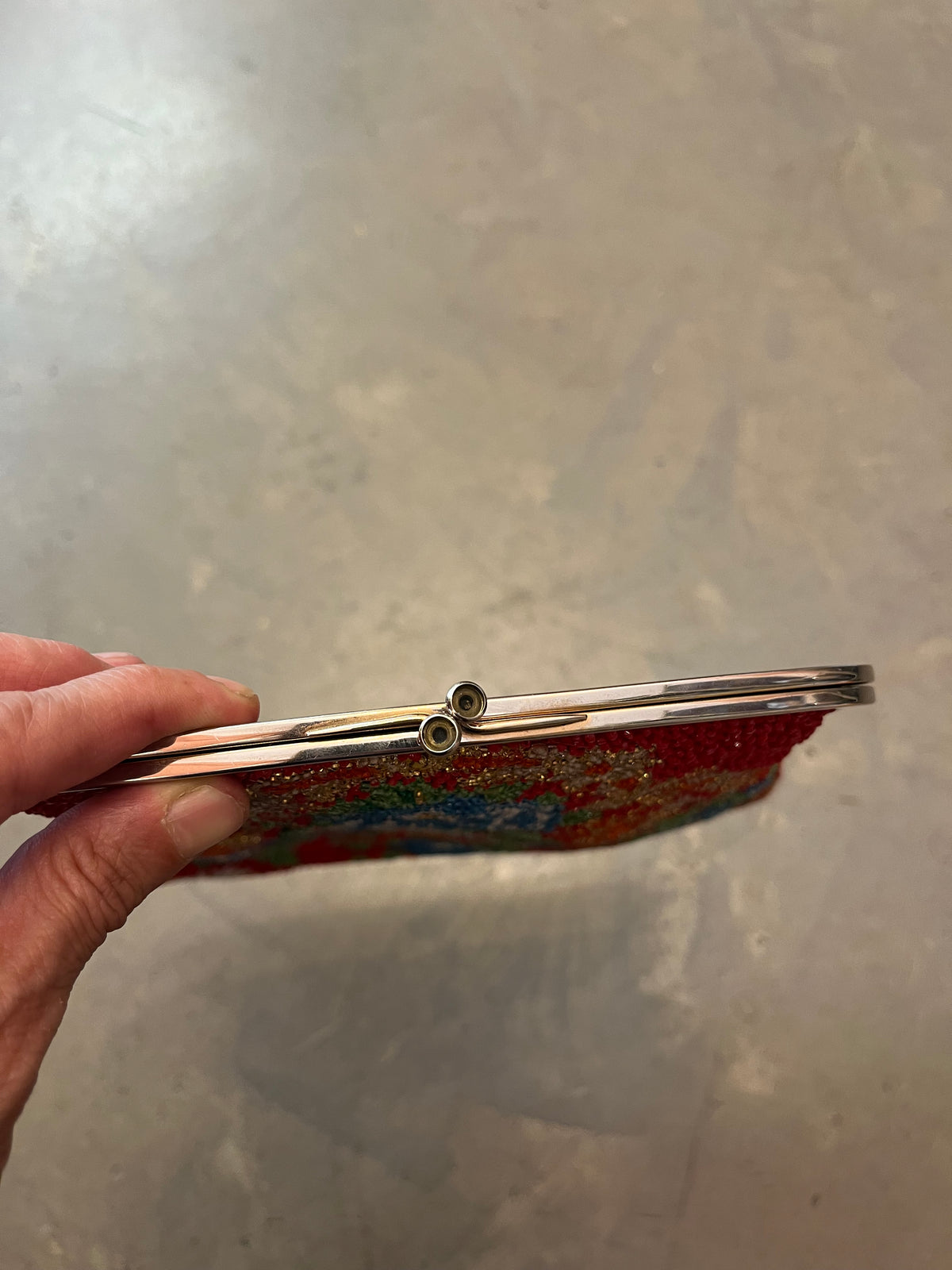 Clutch ricamata Pirovano, 1960s