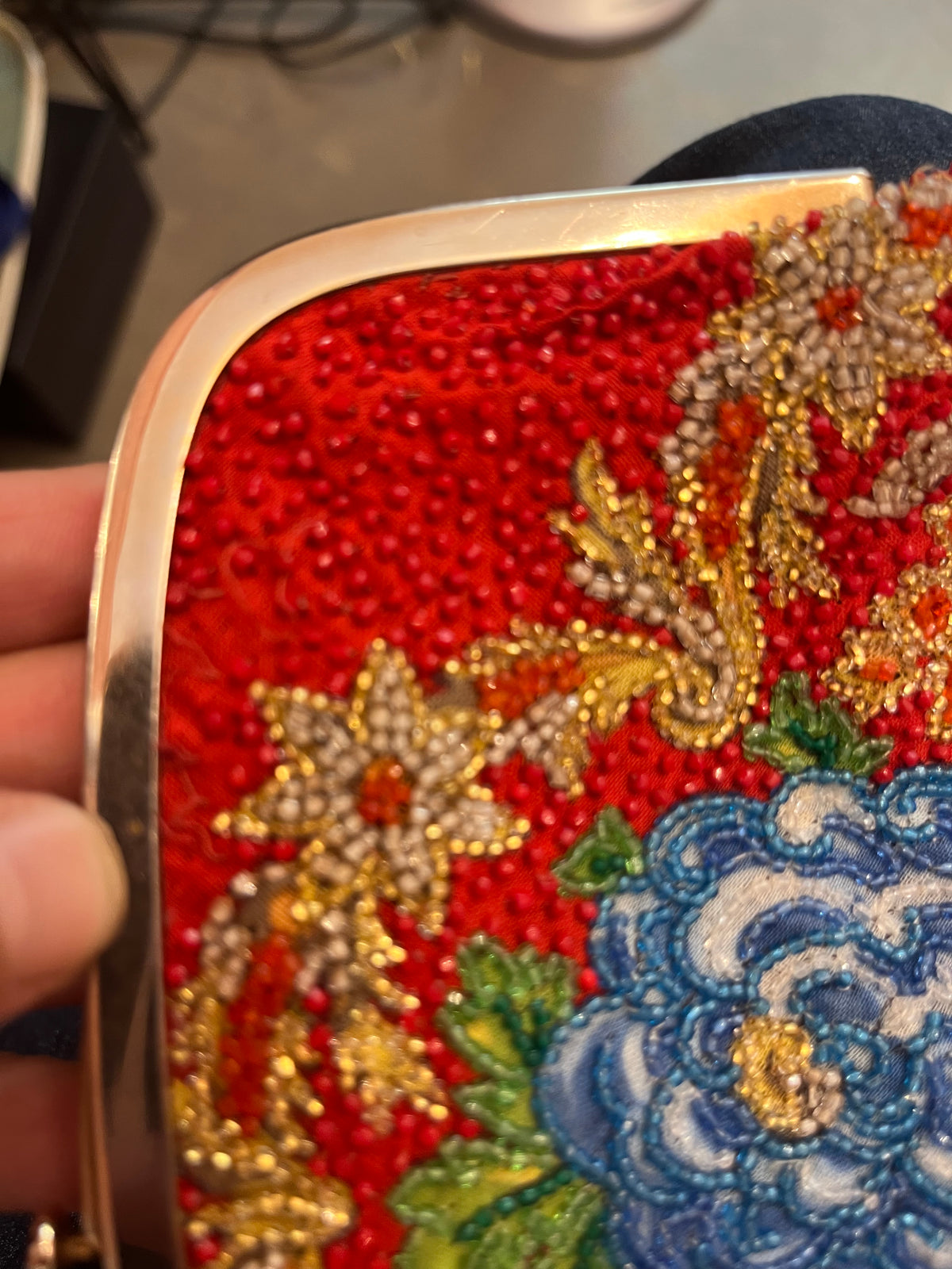 Clutch ricamata Pirovano, 1960s