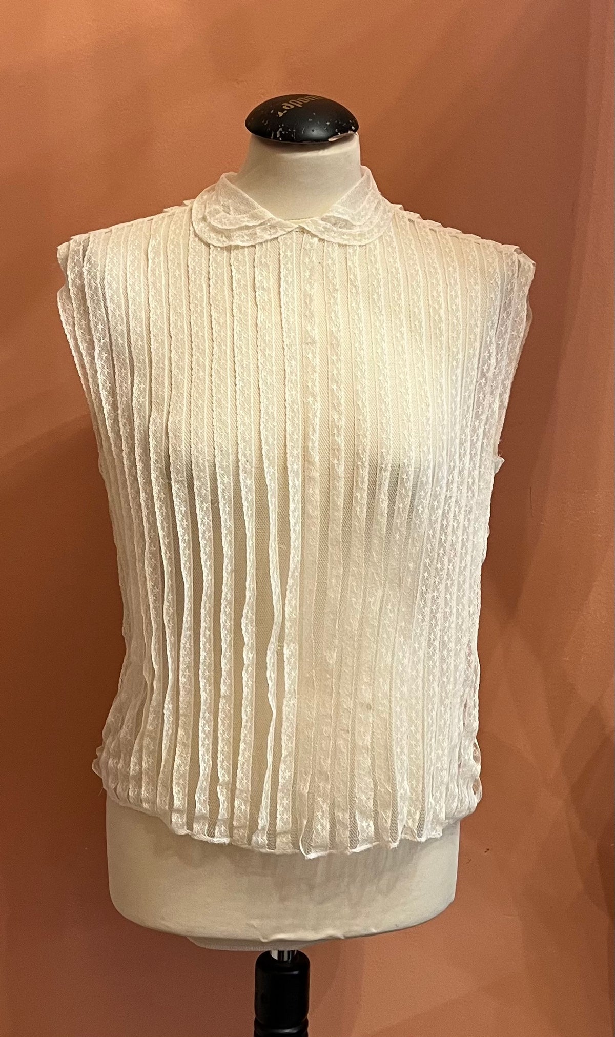 Camicia anni ’40 in tulle e pizzo