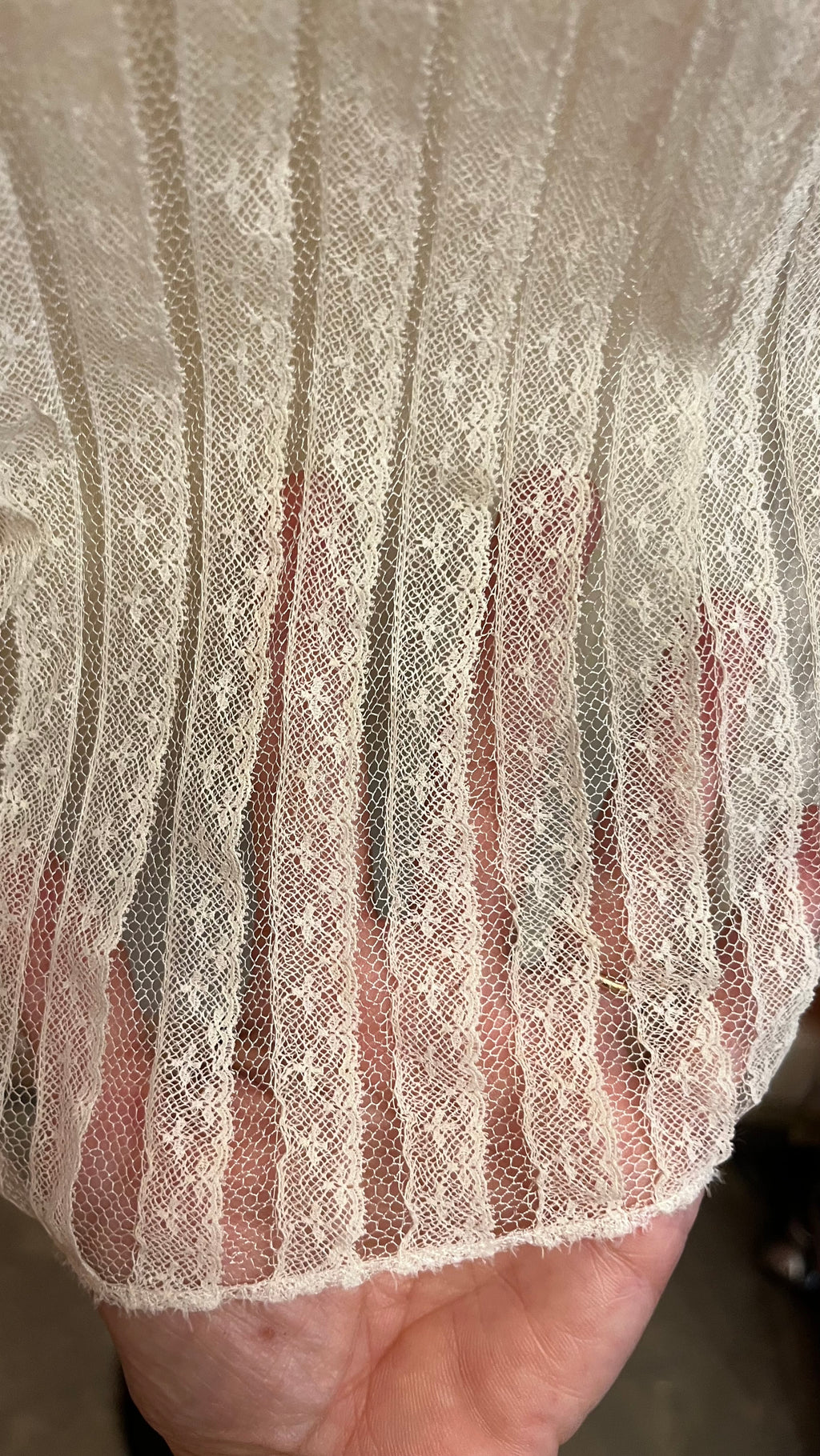 Camicia anni ’40 in tulle e pizzo