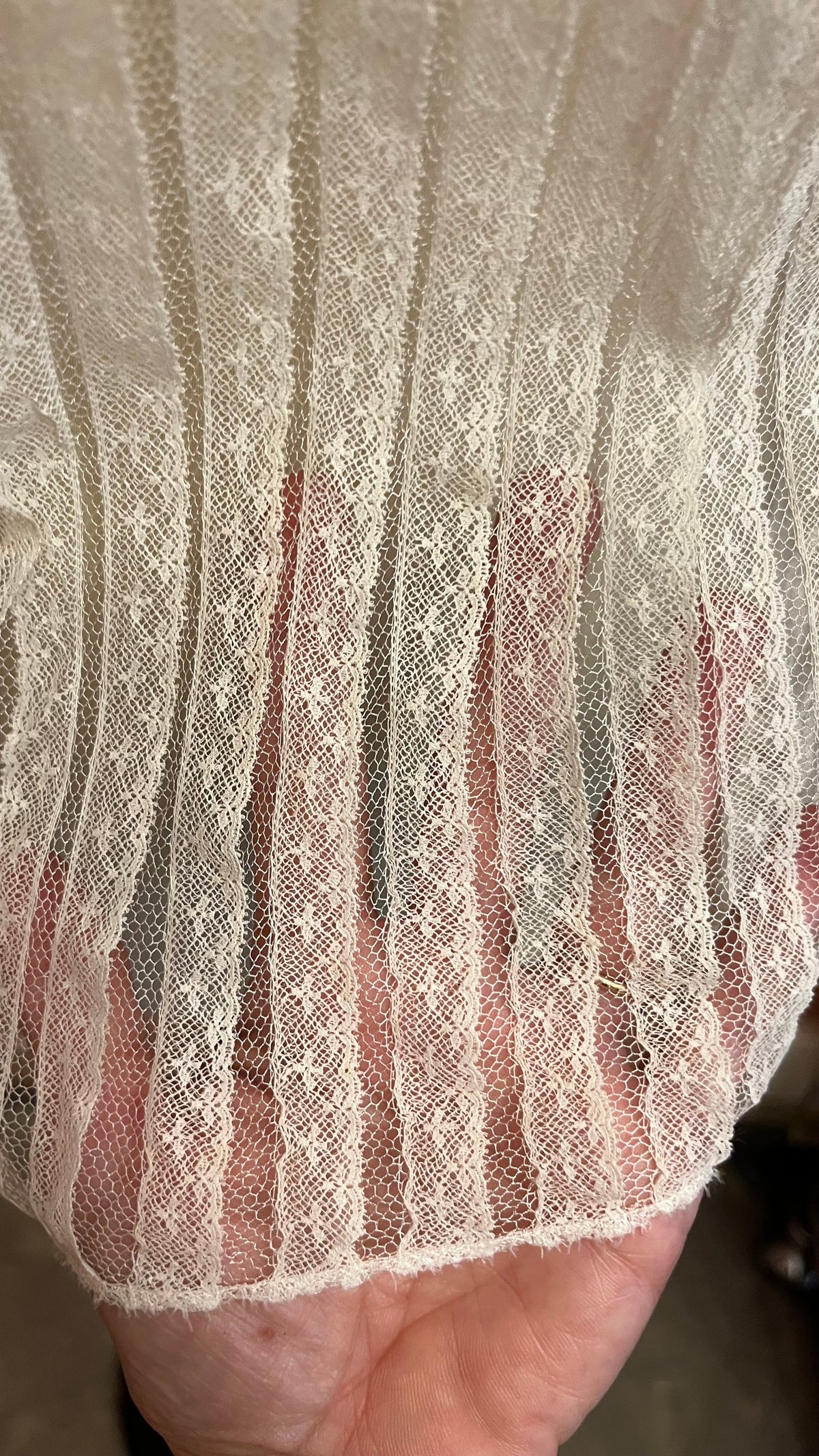 Camicia anni ’40 in tulle e pizzo