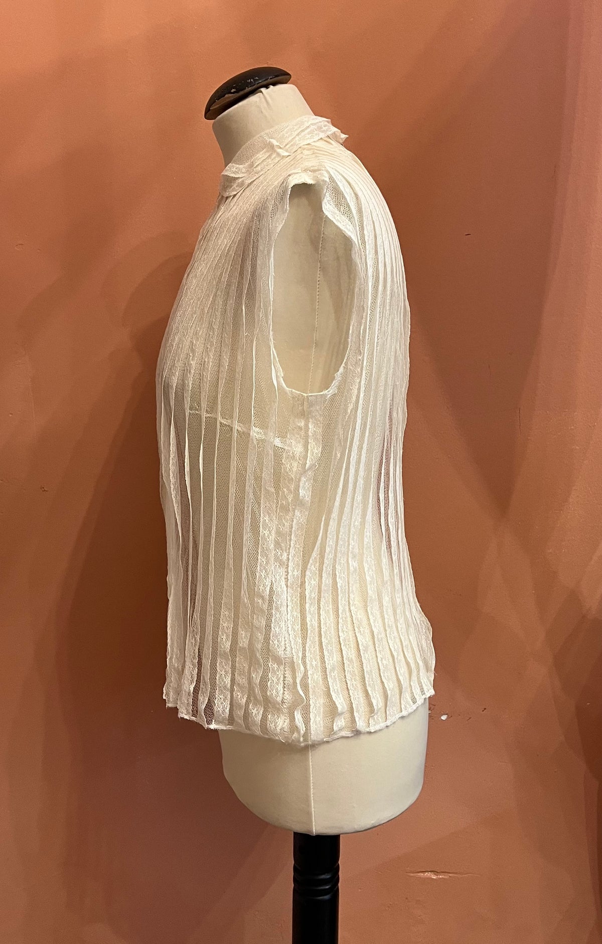 Camicia anni ’40 in tulle e pizzo