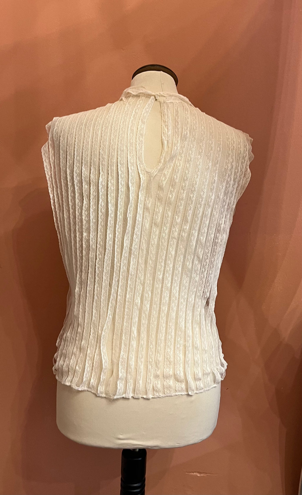 Camicia anni ’40 in tulle e pizzo