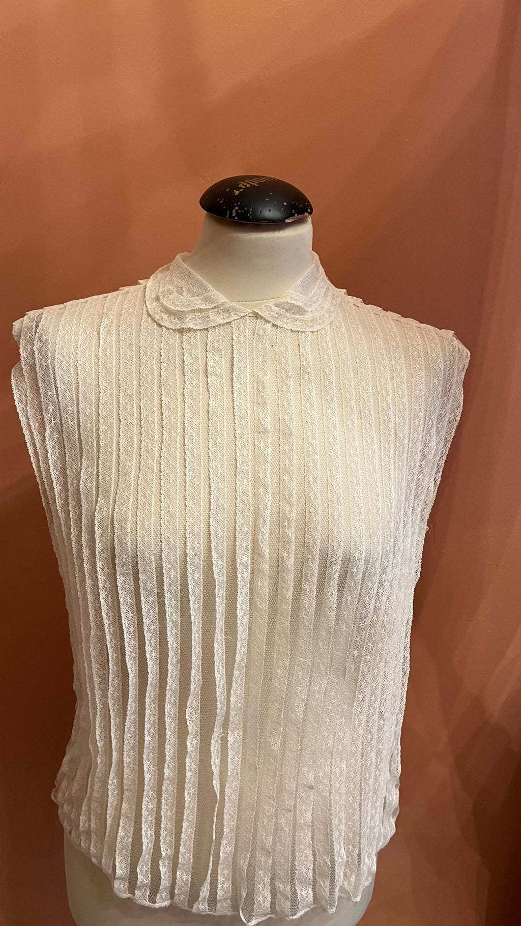 Camicia anni ’40 in tulle e pizzo