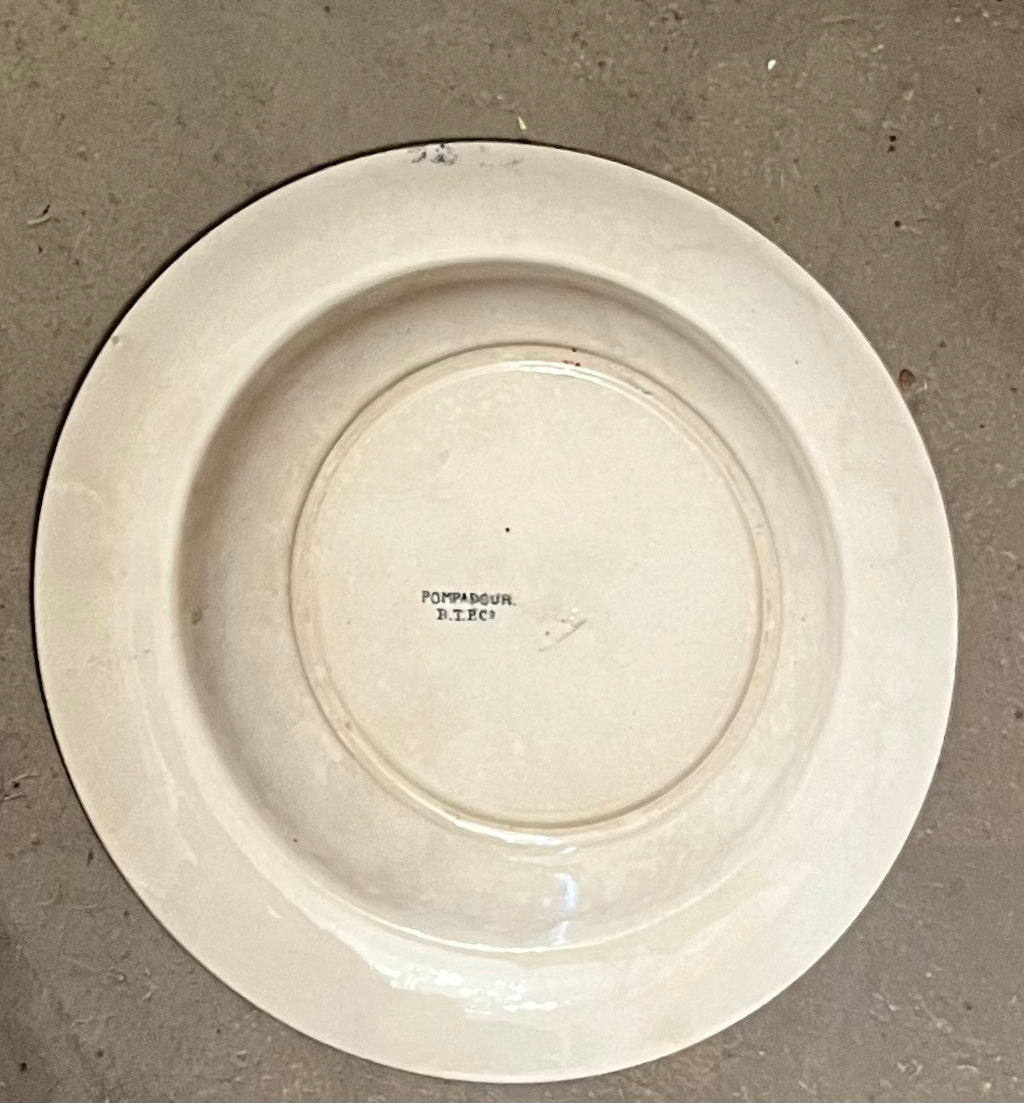 Set di 4 piatti in ceramica Pompadour B.T.P.C.
