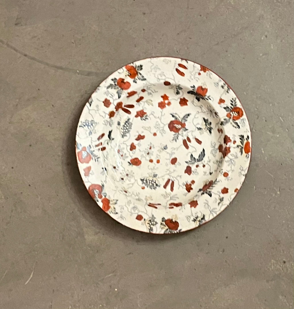 Set di 4 piatti in ceramica Pompadour B.T.P.C.