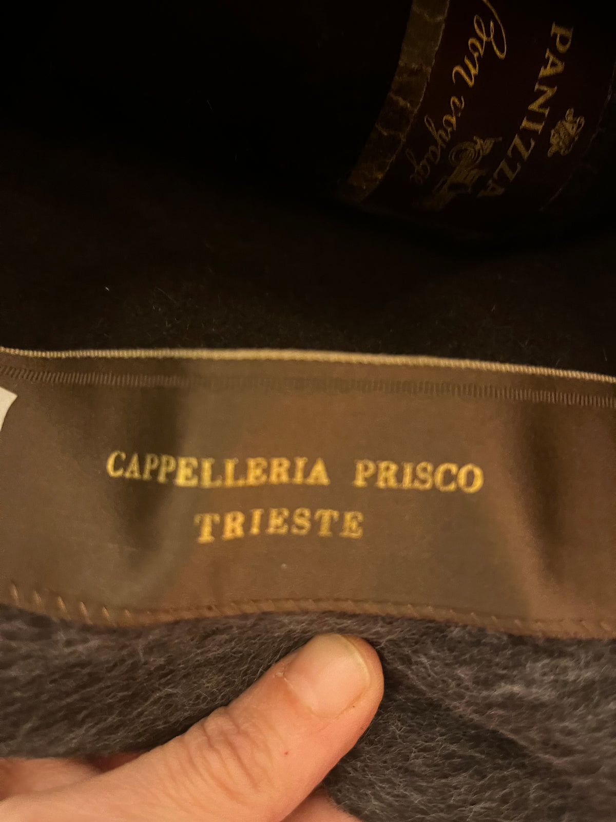 Cappello Panizza Bon Voyage anni ’70 in feltro grigio – Cappelleria Prisco Trieste