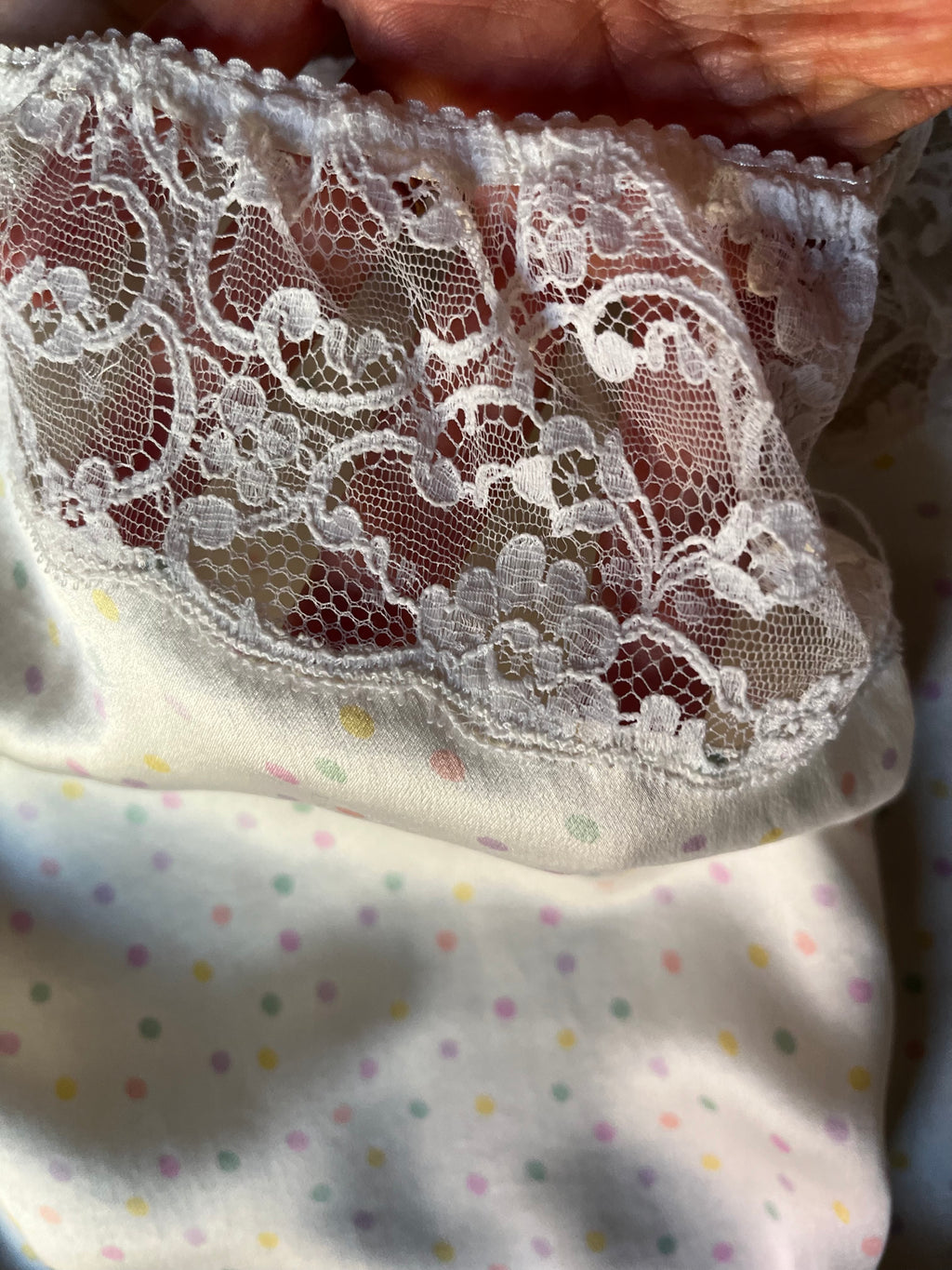 Sottogonna Valentino anni 90 in seta a pois