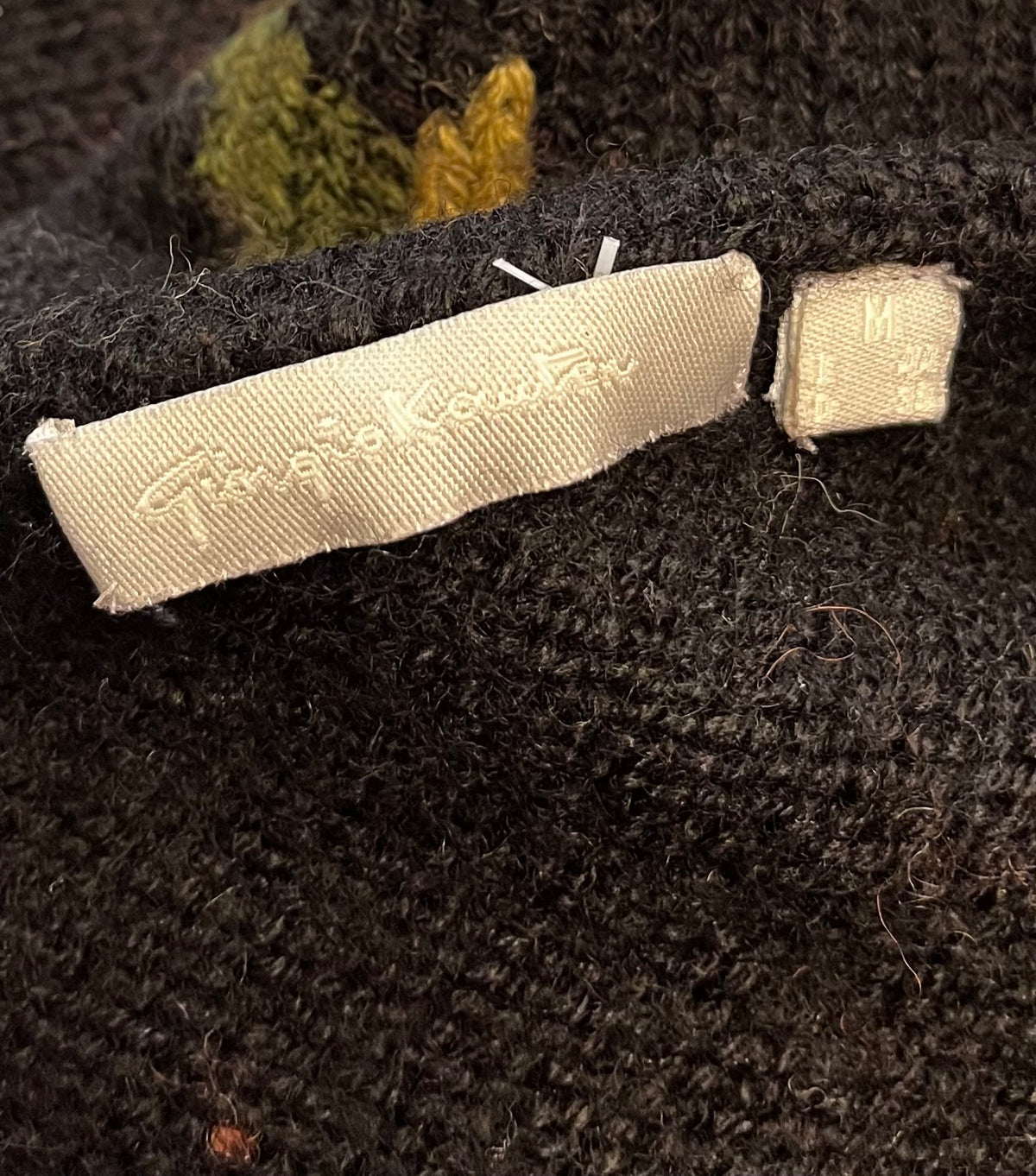 Giorgio Kauten – Maglione vintage anni ’80 in lana jacquard floreale