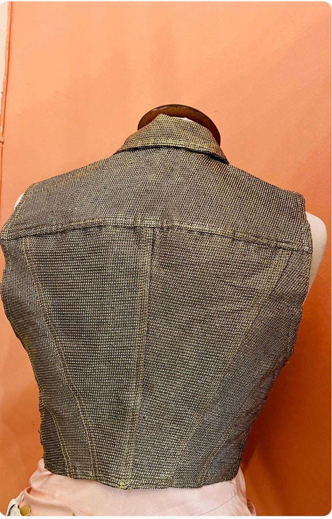 Jean Paul Gaultier Spring 1989 Gold Metallic Lurex Jacket