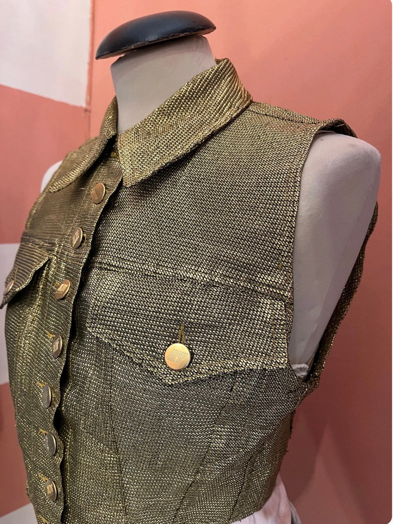 Jean Paul Gaultier Spring 1989 Gold Metallic Lurex Jacket