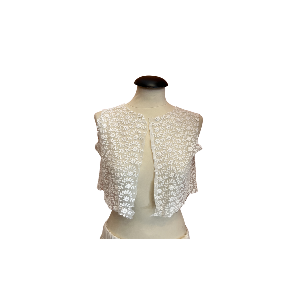 Antique Embroidered Tulle Vest
