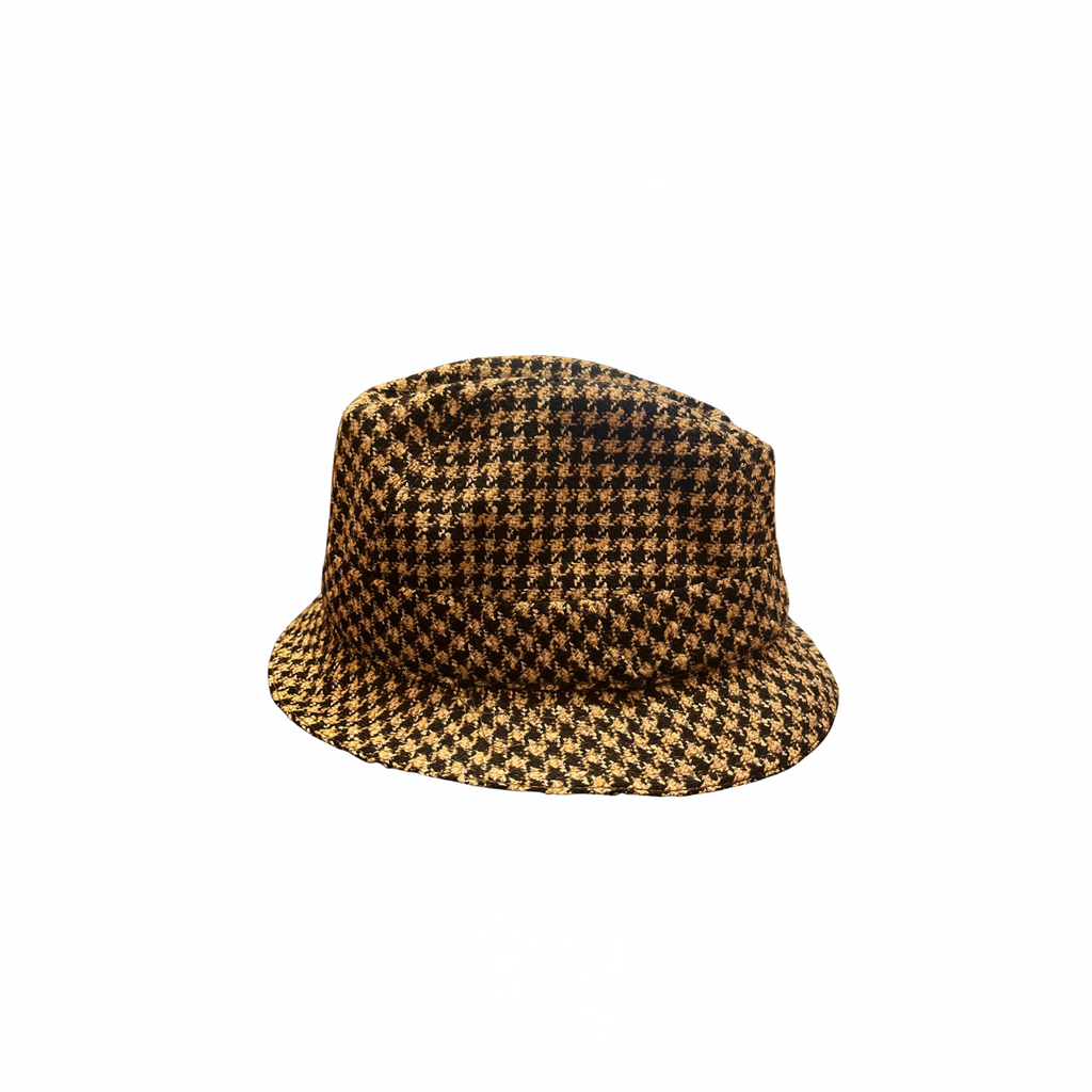 Cappello vintage anni ’70 Cappelleria Prisco Trieste in lana pied-de-poule