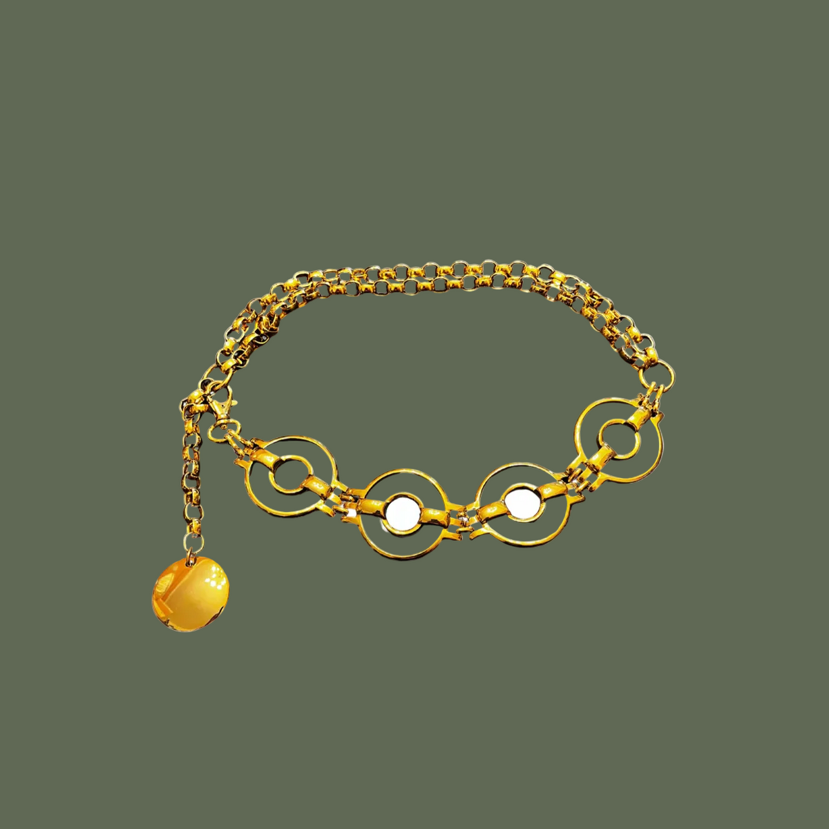 Cintura catena vintage anni ’90 in metallo dorato