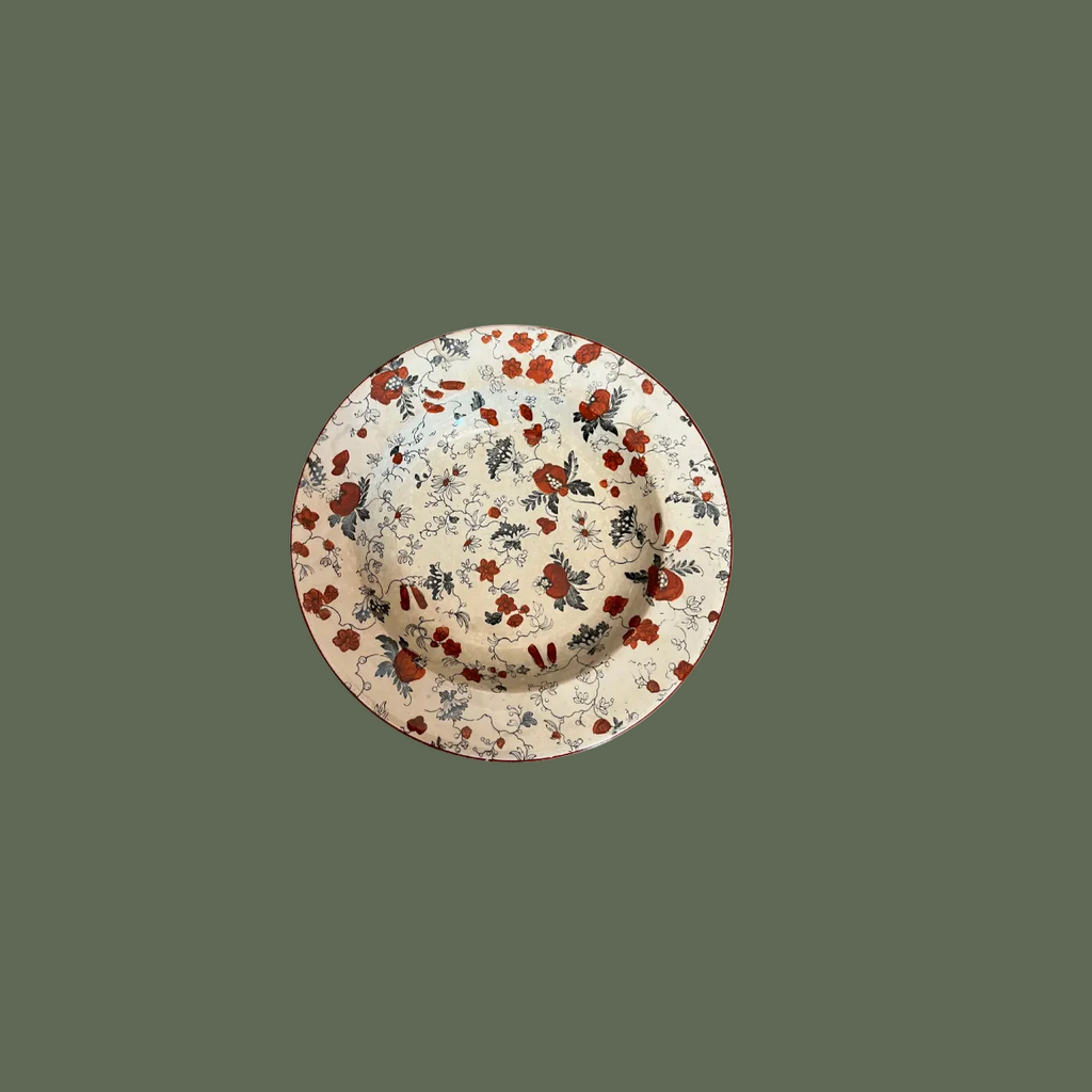 Set di 4 piatti in ceramica Pompadour B.T.P.C.