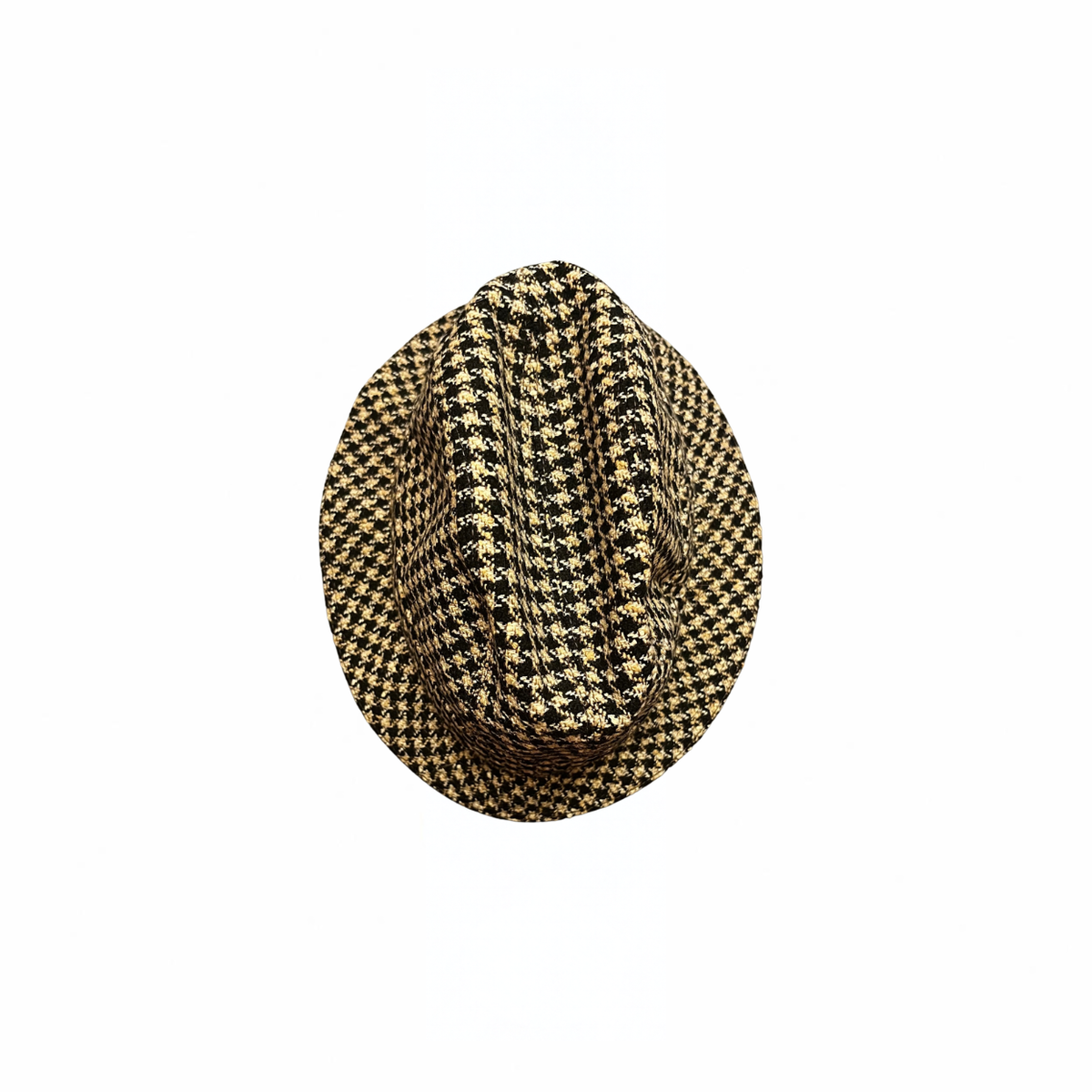 Cappello vintage anni ’70 Cappelleria Prisco Trieste in lana pied-de-poule