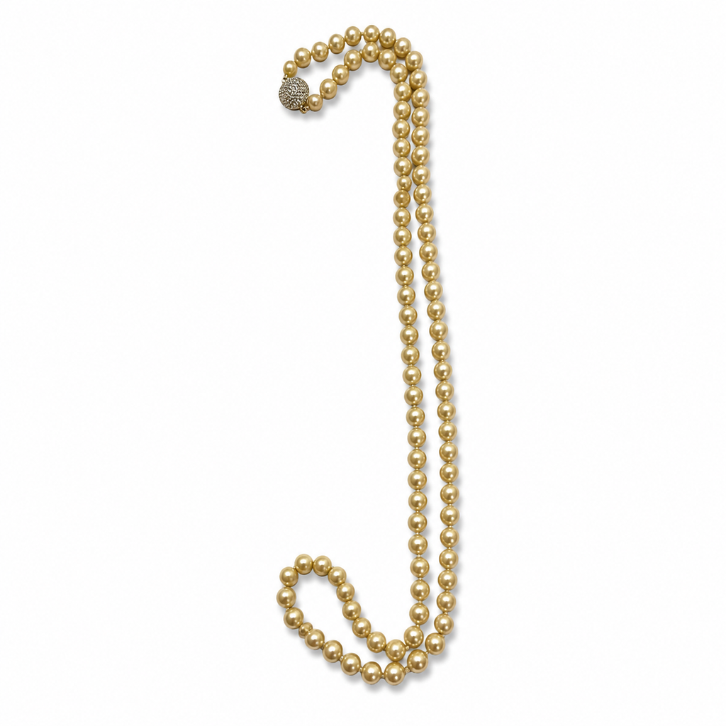 Vintage 1970s Freshwater Pearl long Necklace