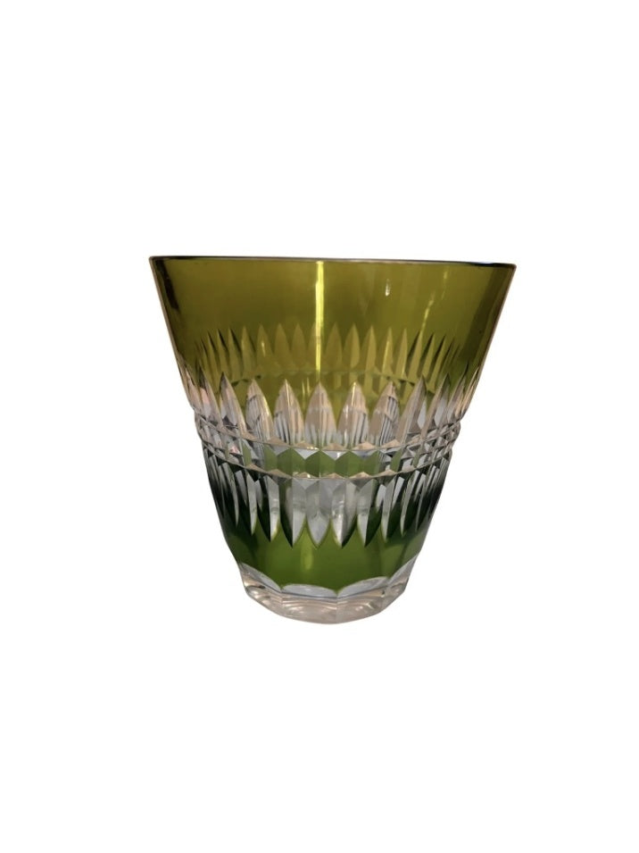 Antique Green Cut Crystal Vase – Val Saint Lambert