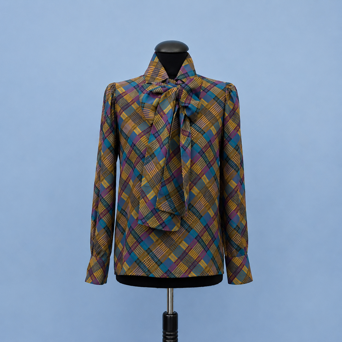 Yves Saint Laurent check silk shirt