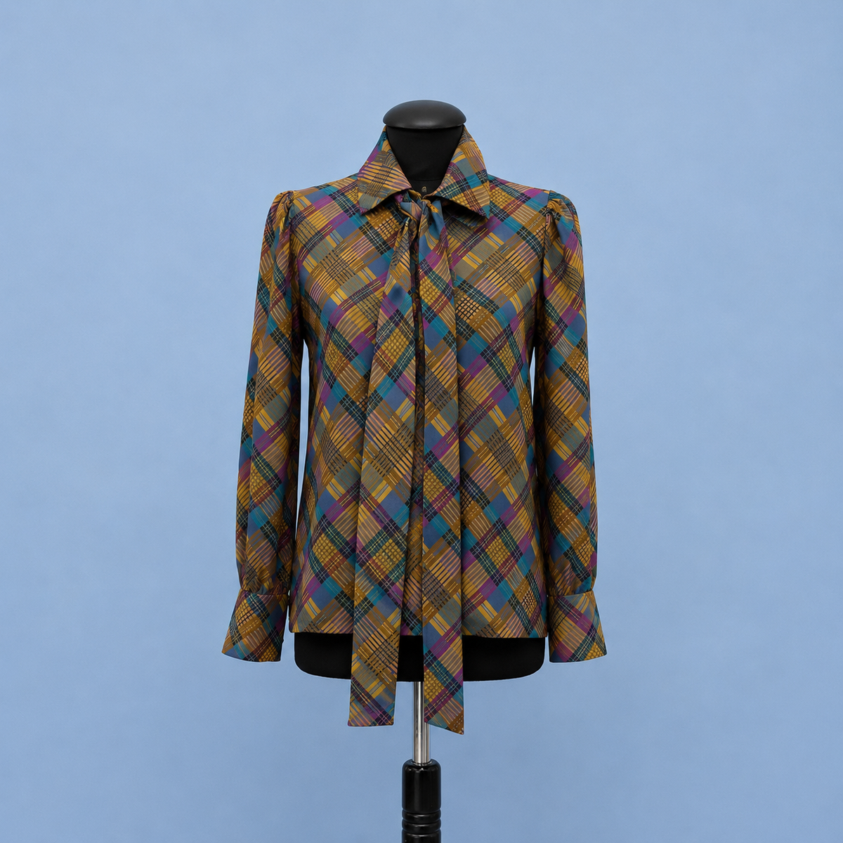 Yves Saint Laurent check silk shirt