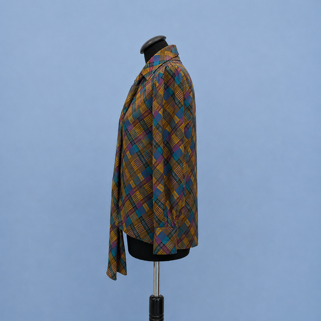 Yves Saint Laurent check silk shirt