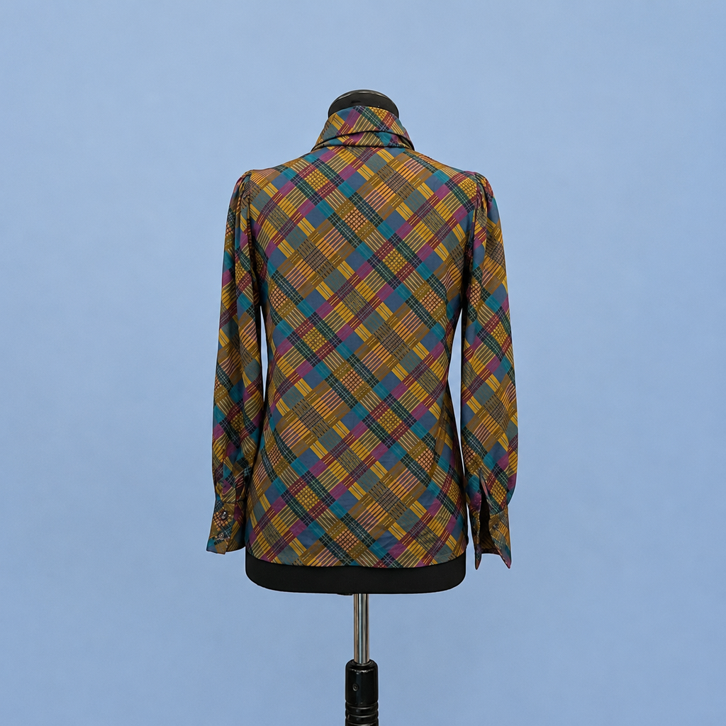 Yves Saint Laurent check silk shirt
