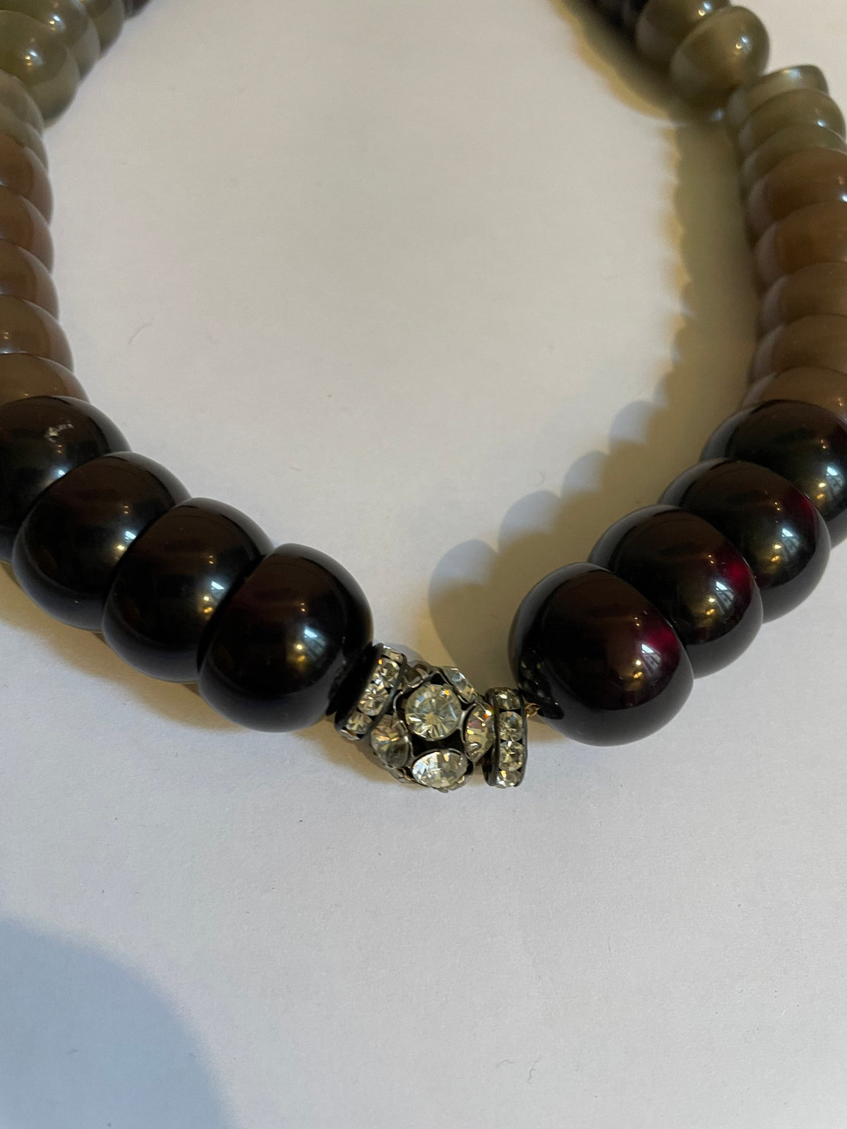 1980 resin and swaroski necklace