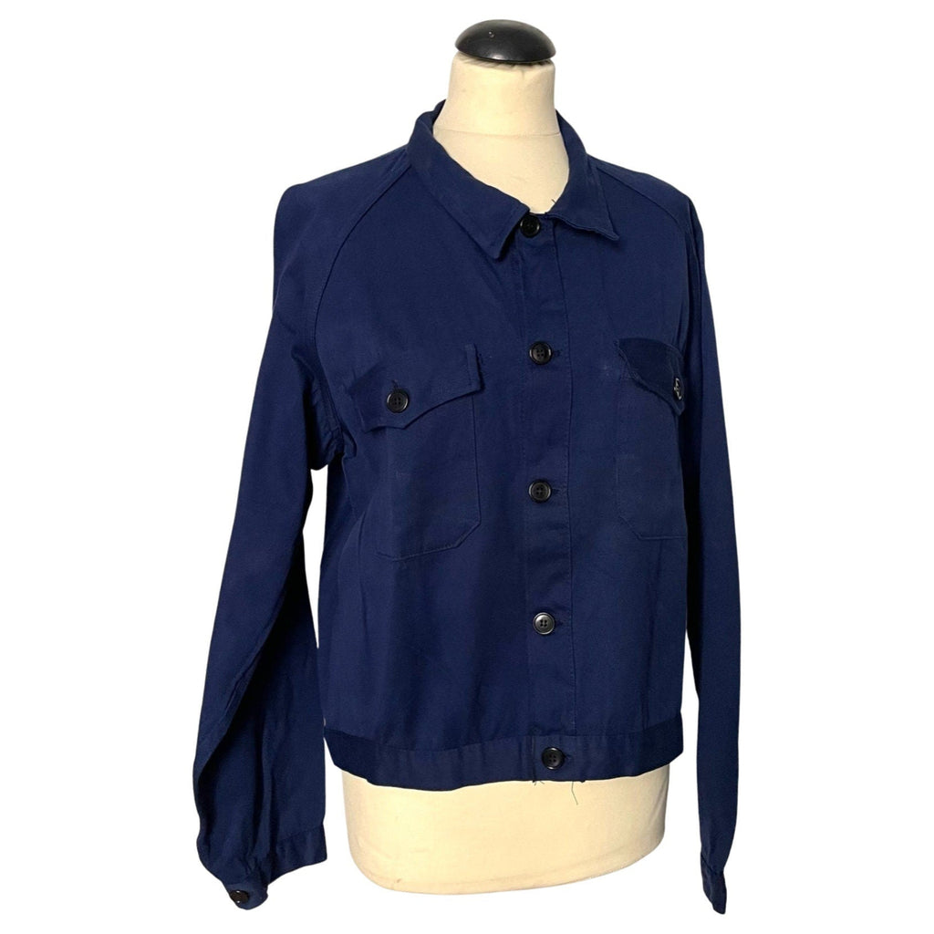 Giacca worker italiana in denim di cotone blu — anni ’70