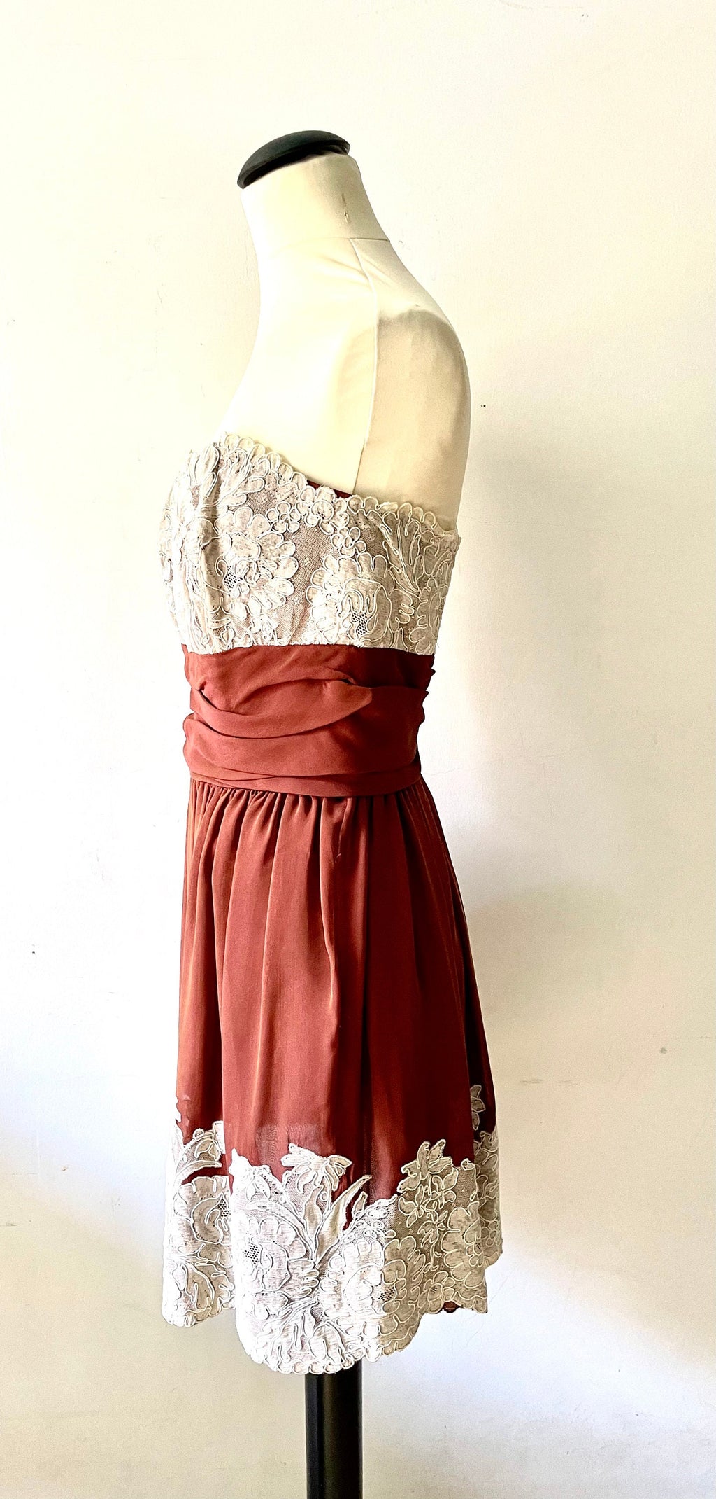 Christian Lacroix silk and lace dress