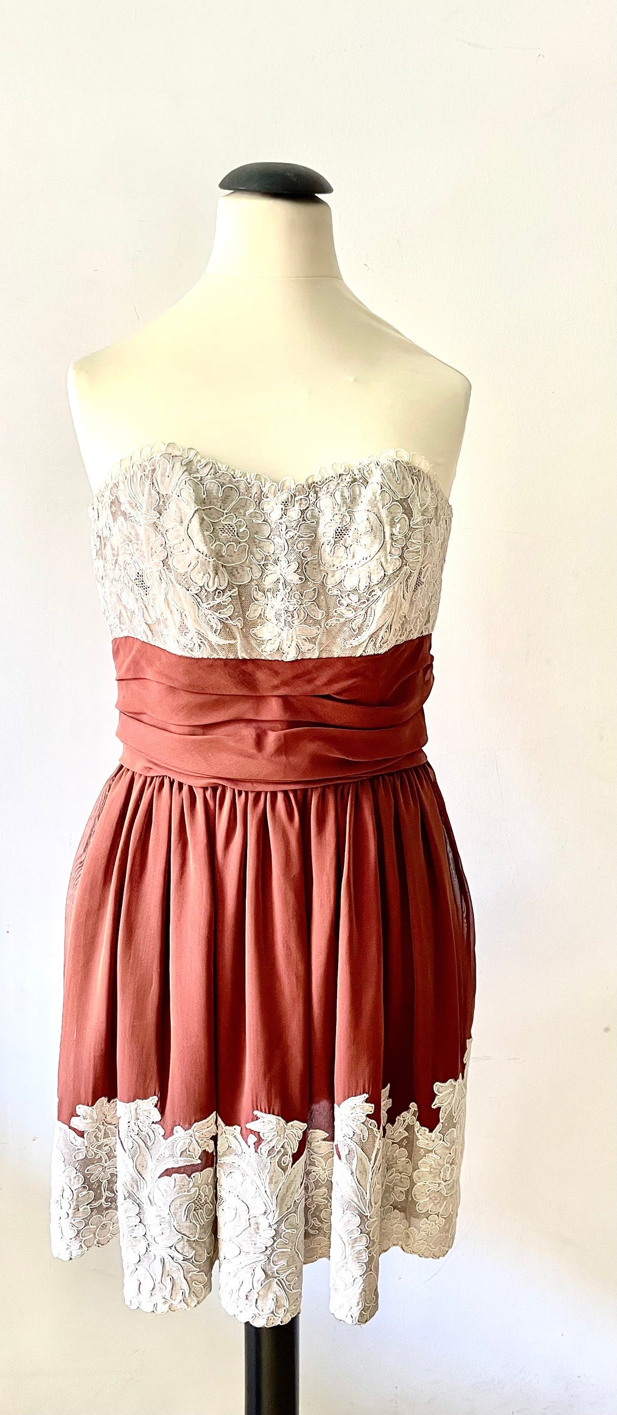 Christian Lacroix silk and lace dress