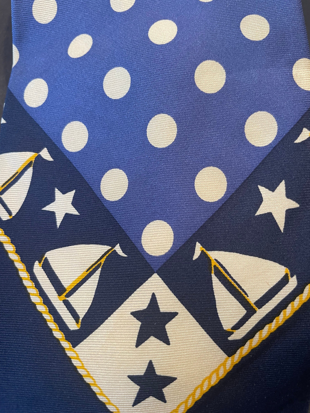 Yves Saint Laurent silk pois tie