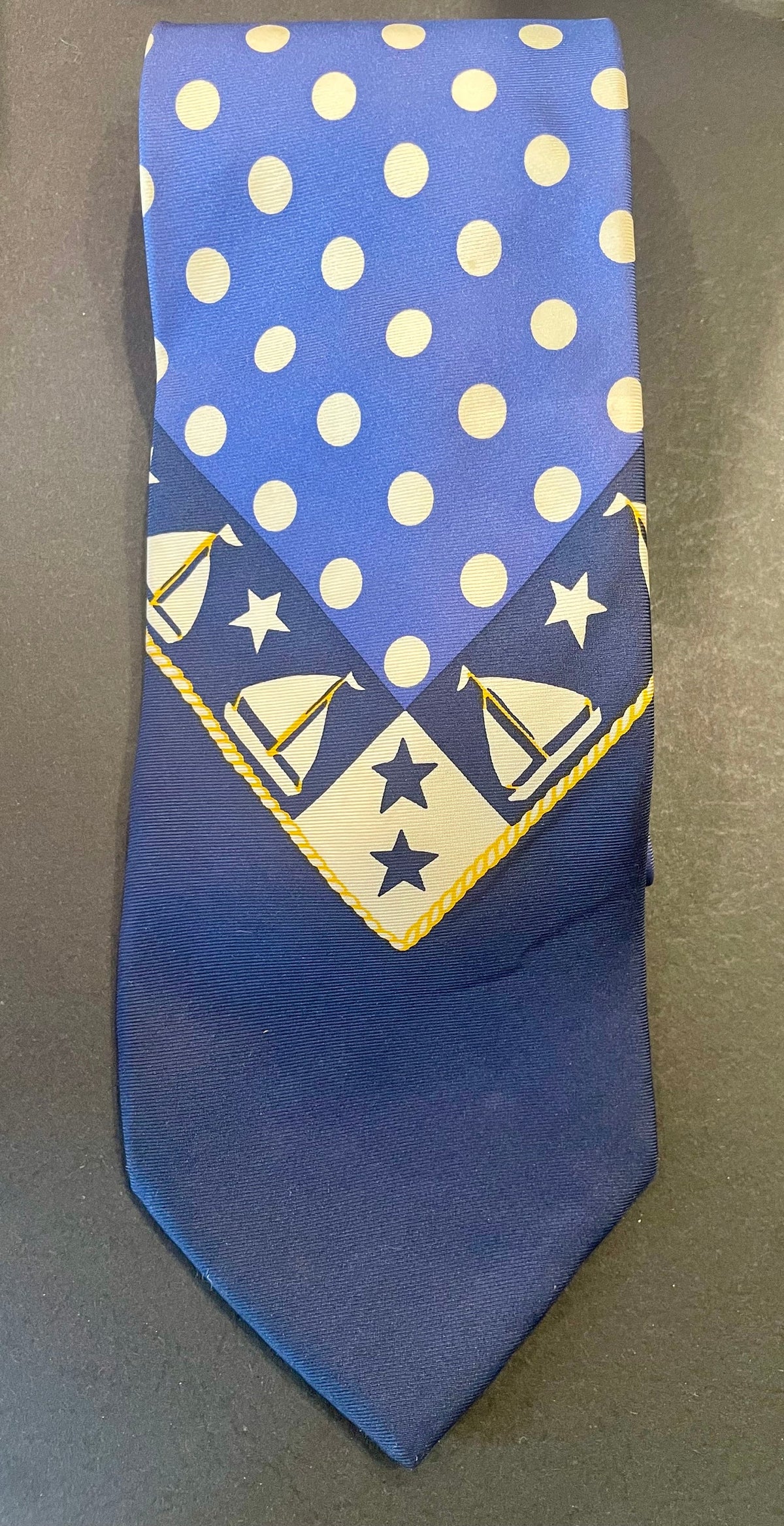 Yves Saint Laurent silk pois tie
