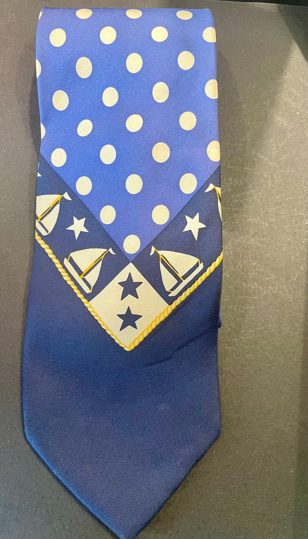 Yves Saint Laurent silk pois tie