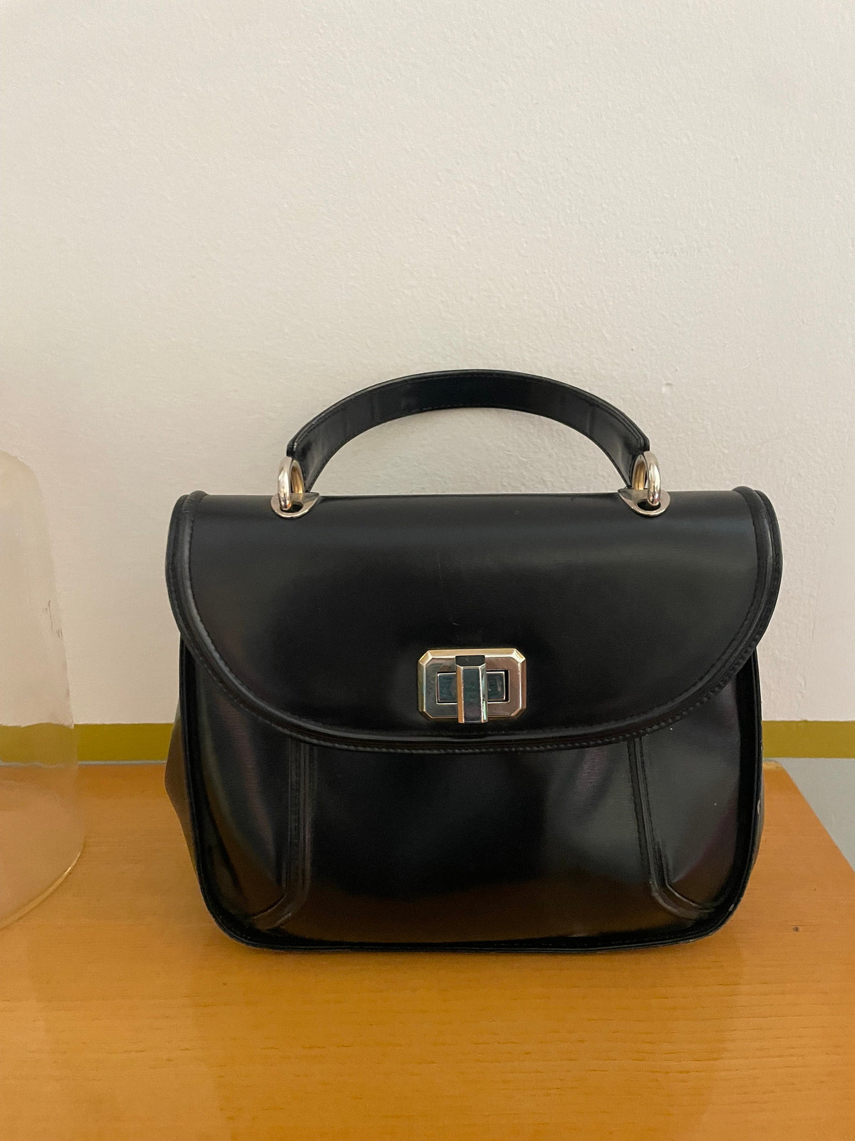 Borsa Pirovano in pelle nera anni ’60