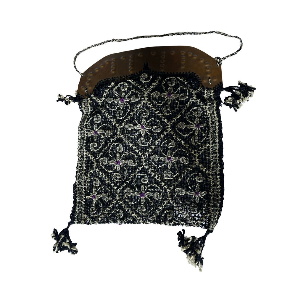 Rara borsa crochet fatta a mano anni ’40