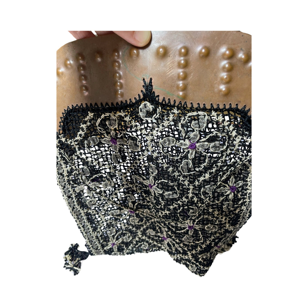 Rara borsa crochet fatta a mano anni ’40